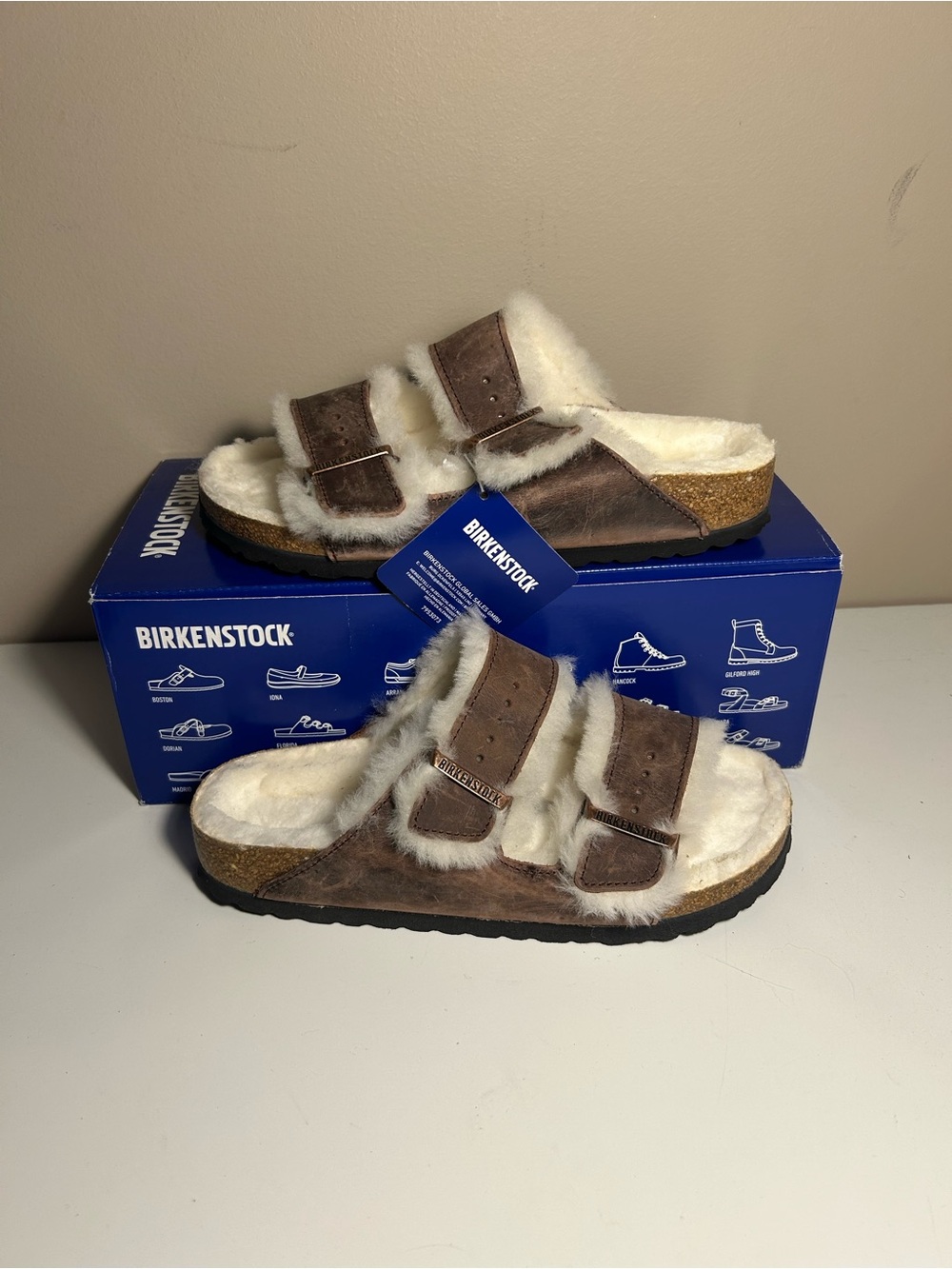 Birkenstock- Arizona shearling, habana, 6 women sw
